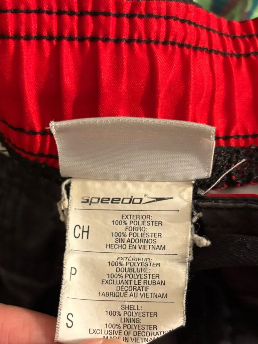Speedo Striped Black Board Shorts Men’s Small